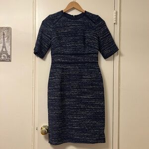 Hobbs London Navy Work Dress Short Sleeve US Size 6